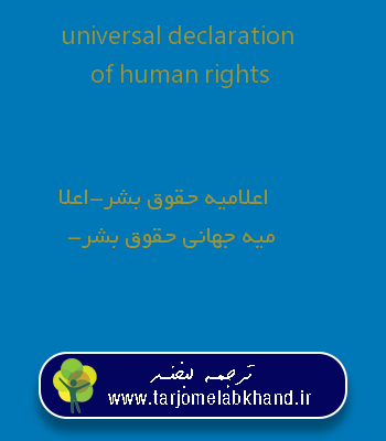 universal declaration of human rights به فارسی